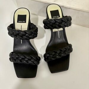 Dolce Vita Black Braided Sandals